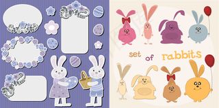 复活节兔子贴纸
