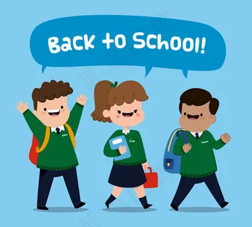 卡通返校学生