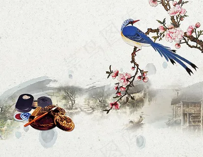 中国风花鸟画 中国风花鸟画