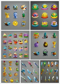 游戏元素图标,免抠元素