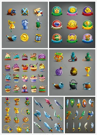 游戏元素图标,免抠元素