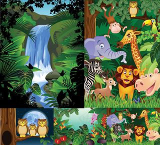 卡通动物矢量,免抠元素