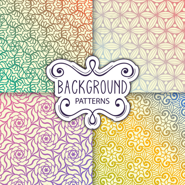 四图案花纹背景