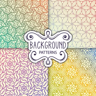 四图案花纹背景