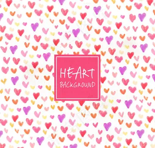 手绘爱心无缝背景