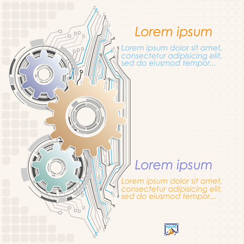 齿轮与抽象元素eps,ai矢量模版下载