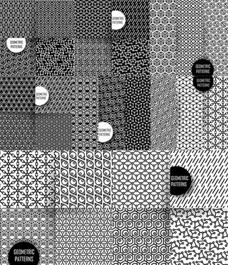 黑白无缝底纹背景,背景元素