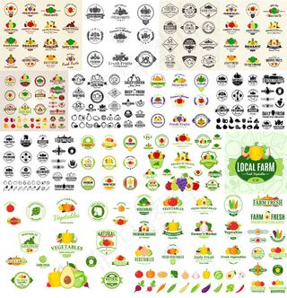 水果标签设计矢量,免抠元素