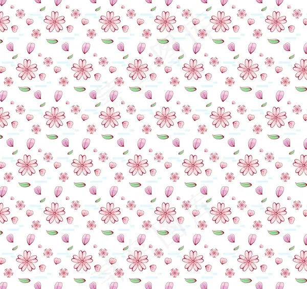 花朵无缝背景ai矢量模版下载