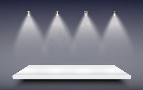 白色展台光效