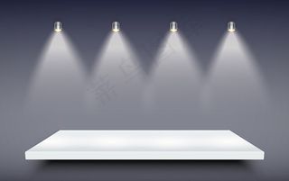 白色展台光效