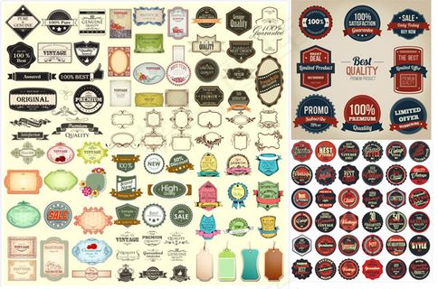 圆形图标标签,免抠元素