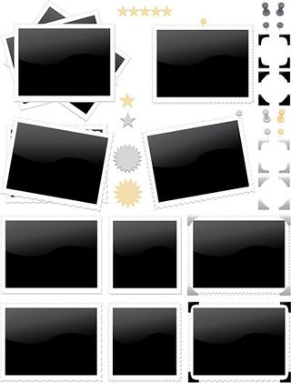 照片邮票图标,免抠元素