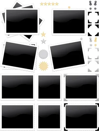 照片邮票图标,免抠元素