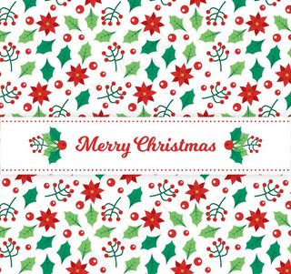 圣诞节植物无缝背景