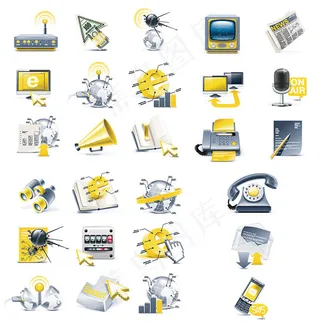 科技立体图标,免抠元素