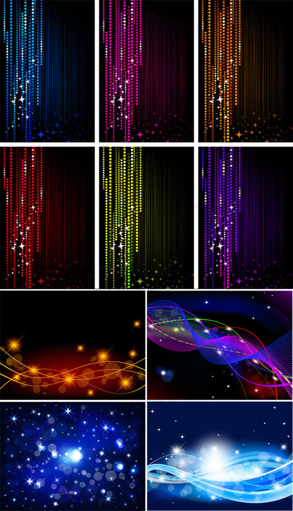 璀璨星空背景,背景元素