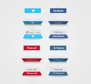 社交网络的图标,免抠元素