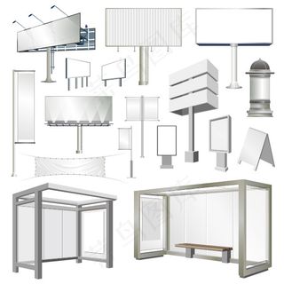 广告牌展示矢量