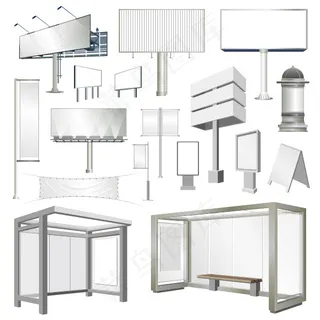 广告牌展示矢量