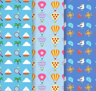 夏季元素无缝背景