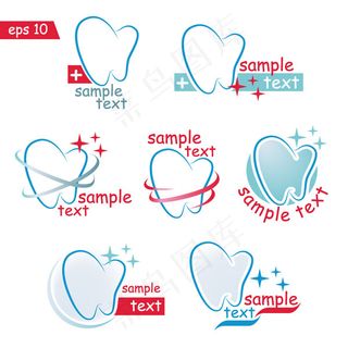 创意牙齿图标,免抠元素