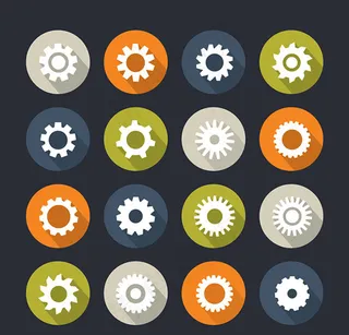 圆形齿轮图标,免抠元素
