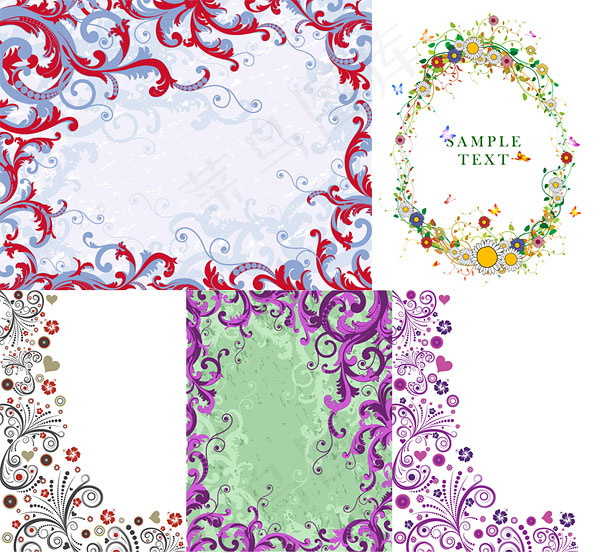 经典的花纹花边