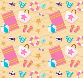 沙滩度假元素背景