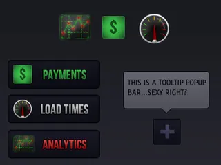 网页荧光按钮PSD