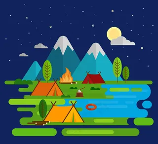 夏季野营风景