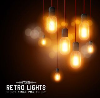 复古温暖灯泡背景