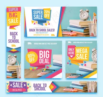 开学季促销卡片