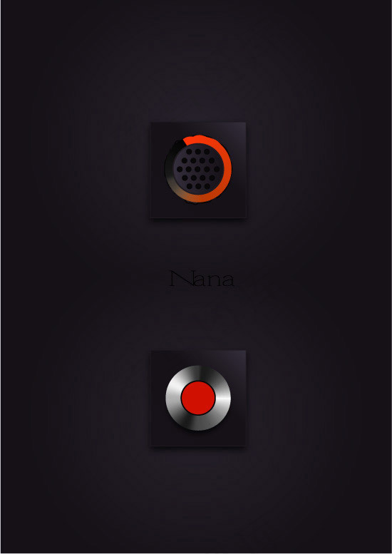 金属播放器图标,免抠元素