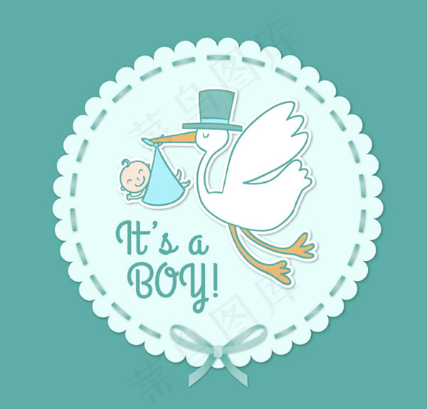 送子鹤婴儿元素