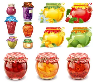 精美水果罐矢量