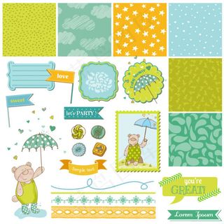 童趣标签背景设计