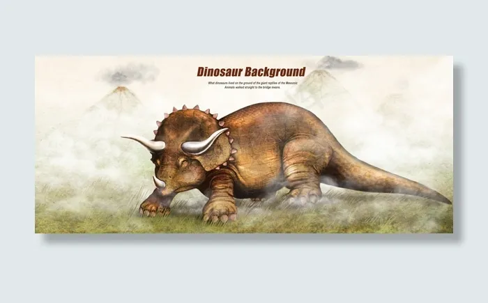 带犄角的恐龙(8400X3564(DPI:300))psd模版下载