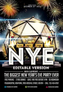 酒吧新年晚会海报 酒吧新年晚会海报