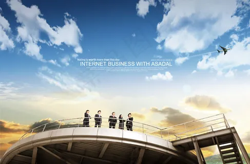 天台上的职场人物