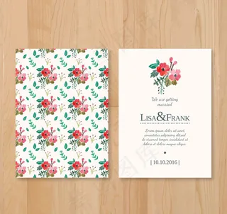 花朵婚礼邀请卡