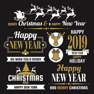 新年圣诞标签