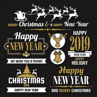 新年圣诞标签