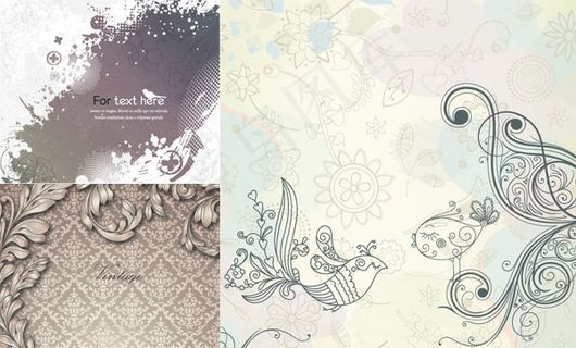 复古花纹背景
