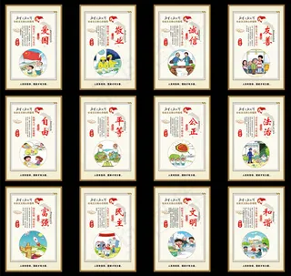 核心价值观展板