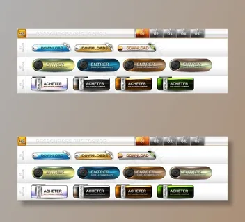 网页按钮图标psd