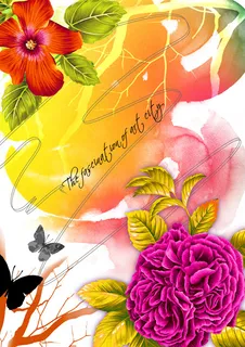 水彩花卉底纹 水彩花卉底纹