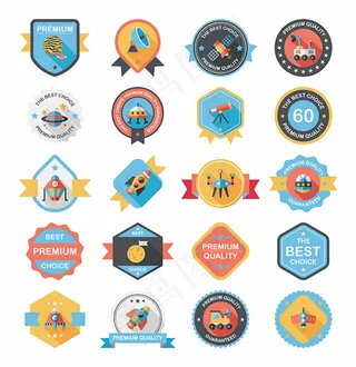 宇宙探索图标,免抠元素