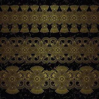 金色花纹装饰元素