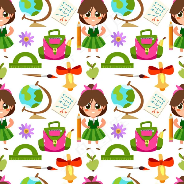 学习用品无缝背景